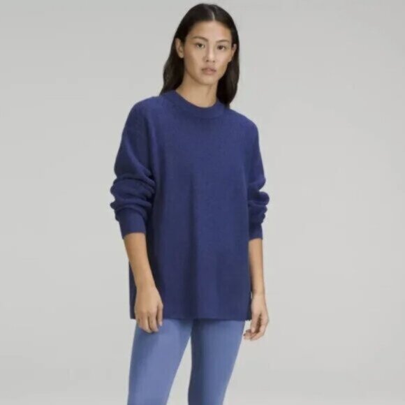 Lululemon Merino Wool-Blend Ribbed Crewneck Sweater - NEW - Picture 2 of 5